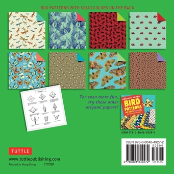 Бумажная книга «Origami Paper. 100 sheets. Bug Patterns. 15 cm» - фото №2 - миниатюра