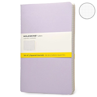  «Блокнот Moleskine Cahier средний клетка пастельный 3 шт (CHA17)», бренда Moleskine - фото №2 - миниатюра