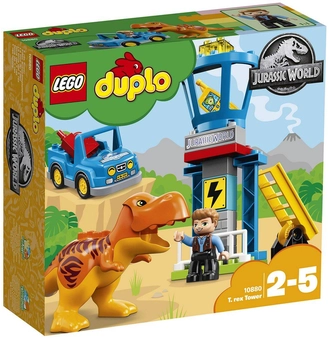  «Конструктор LEGO DUPLO Jurassic World Башня Ти-Рекса 22 детали (10880)», бренда LEGO - фото №1 - миниатюра