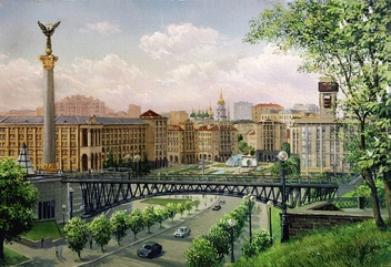  «Картина за номерами Babylon Майдан Незалежності (VP369)», бренду Babylon - фото №1 - мініатюра