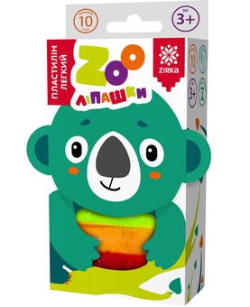  «Пластилін легкий Зірка ZOOліпашки Коала (10 кольорових стіків по 6 г)», бренда Зірка - фото №1 - миниатюра