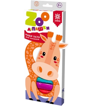 «Тісто для ліплення Зірка ZOOліпашки Жираф (12 кольорових стіків по 35 г)», бренда Зірка - фото №1 - миниатюра