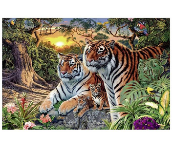  «Пазл Ravensburger Найди тигров 3000 элементов (RSV-170722)», бренда Ravensburger - фото №2 - миниатюра