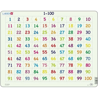 Паперова «Пазл Larsen Цифри 1-100 (AR10)», автора Без автора– фото №1