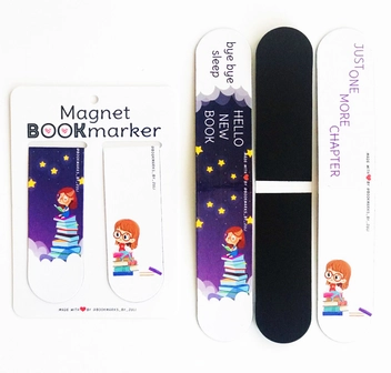 «Набор магнитных закладок для книг Bookmarks Hello new book 2 шт (390)», бренда Bookmarks - фото №2 - миниатюра