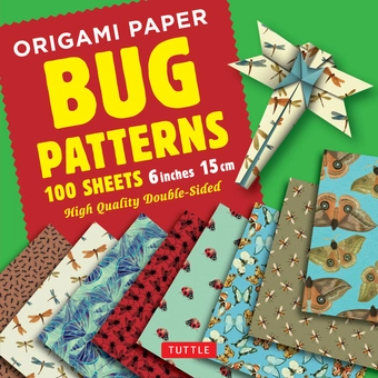 Бумажная книга «Origami Paper. 100 sheets. Bug Patterns. 15 cm» - фото №1 - миниатюра