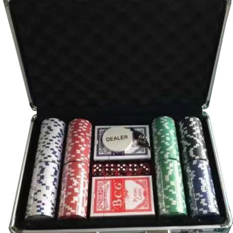  «Настільна гра Games7days Набір для гри в покер у алюмінієвому кейсі (200 фішок) (PN200A)», бренда Games7days - фото №1 - миниатюра