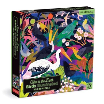  «Birds Illuminated 500 Piece Glow in the Dark Puzzle», бренда Mudpuppy - фото №1 - миниатюра