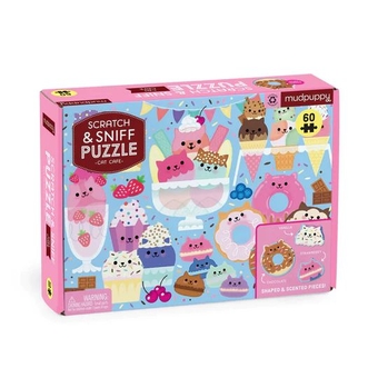  «Пазл Mudpuppy Cat Cafe 60 Piece Scratch & Sniff Puzzle», бренда Mudpuppy - фото №1 - миниатюра