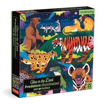  «Пазл Mudpuppy Predators Illuminated 500 Piece Glow in the Dark Puzzle», бренда Mudpuppy - фото №1 - миниатюра