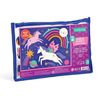  «Пазл Mudpuppy Unicorn Magic 12 Piece Pouch Puzzle», бренда Mudpuppy - фото №1 - миниатюра
