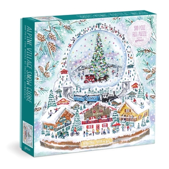  «Пазл Galison Alpine Village Snow Globe by Michael Storrings 500 ел.», бренда Galison - фото №1 - миниатюра
