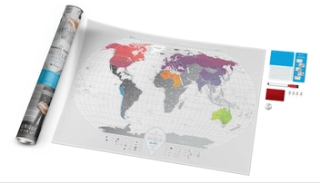 «Скретч карта мира 1DEA.me Travel Map Air World», бренда 1DEA.me - фото №2 - миниатюра