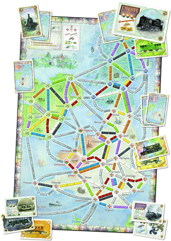 «Настольная игра Days of Wonder Ticket to Ride: United Kingdom Map Collection (720123)», бренда Days Of Wonder - фото №2 - миниатюра