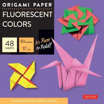 Бумажная книга «Origami Paper. Fluorescent Colors. 48 Sheets» - фото №1 - миниатюра