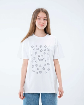 «Футболка Handcrafts by orphans Улыбка Белая М», бренда Handcrafts by Orphans - фото №3 - миниатюра
