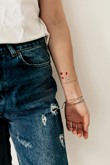 «Тимчасове тату Tattooshka Люблячий зайчик (HC-251)», бренда Tattooshka - фото №3 - миниатюра