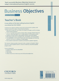 Паперова книга «Business Objectives International Edition. Teacher's Book», автор Вікі Холлетт - фото №2 - мініатюра