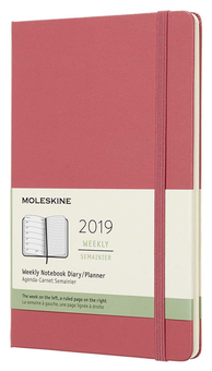  «Еженедельник Moleskine на 2019 год пастельно-розовый (DHD1112WN3Y19)», бренда Moleskine - фото №1 - миниатюра