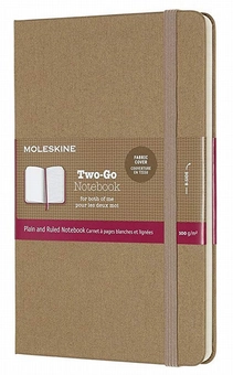  «Записная книжка Moleskine Two-Go Беж (TWOGO31P18)», бренда Moleskine - фото №1 - миниатюра