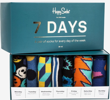 «Носки Happy Socks 7 Days Gift Box 7 пар 41-46 р (XSNI08-0100)», бренда Happy Socks - фото №1 - миниатюра