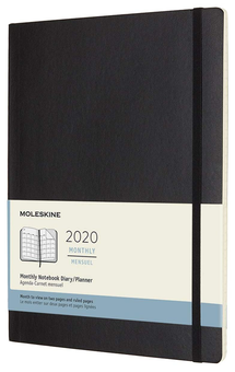  «Ежемесячник Moleskine на 2020 год Черный (DSB12MN4Y20)», бренда Moleskine - фото №1 - миниатюра