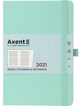 «Еженедельник Axent Prime Strong 2021 A5 Мятный (8507-21-44-a)», бренда Axent - фото №1 - миниатюра
