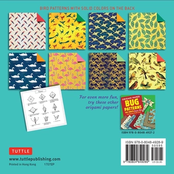 Бумажная книга «Origami Paper. 100 sheets. Bird Patterns. 15 cm» - фото №2 - миниатюра