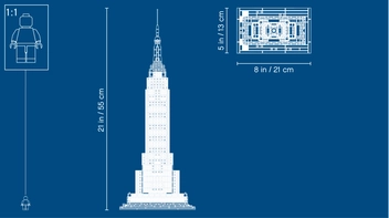  «Конструктор LEGO Architecture Емпайр-стейт-білдінг (21046)», бренду LEGO - фото №5 - мініатюра