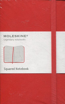  «Карманная записная книжка Moleskine Красная в клетку (MM712REN)», бренда Moleskine - фото №1 - миниатюра