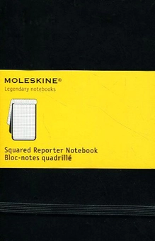  «Карманная записная книжка репортера Moleskine Черная в клетку (978-88-8370-549-6)», бренда Moleskine - фото №2 - миниатюра