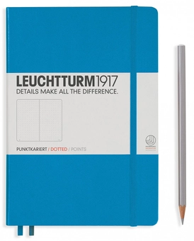  «Записная книжка Leuchtturm1917 средняя в точку лазурная  (346695)», бренда Leuchtturm1917 - фото №1 - миниатюра