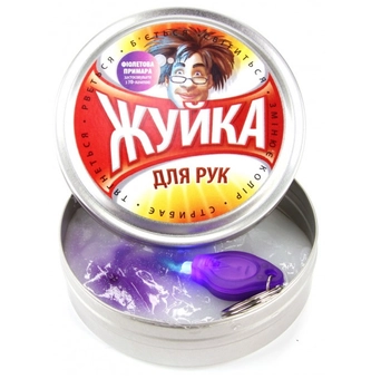  «Жвачка для рук Crazy Aaron Фиолетовый призрак ультрафиолет с фонариком (761003)», бренда Crazy Aaron - фото №2 - миниатюра