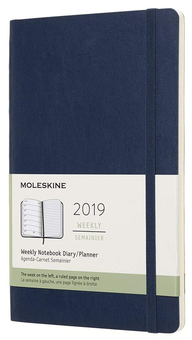  «Еженедельник Moleskine на 2019 год сапфир (DSB2012WN3Y19)», бренда Moleskine - фото №1 - миниатюра