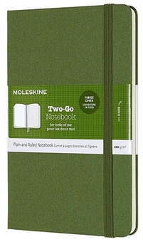  «Записная книжка Moleskine Two-Go Зеленая (TWOGO31K30)», бренда Moleskine - фото №1 - миниатюра