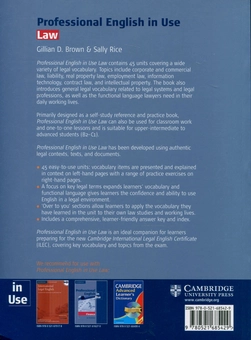 Паперова книга «Professional English in Use. Law», авторів Гілліан Д. Браун, Саллі Райс - фото №3 - мініатюра