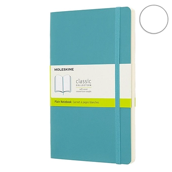  «Блокнот Moleskine Classic средний нелинованный океанский синий (QP618B35)», бренда Moleskine - фото №2 - миниатюра
