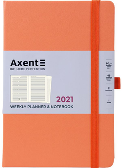  «Еженедельник Axent Prime Strong 2021 A5 Персиковый (8507-21-42-a)», бренда Axent - фото №1 - миниатюра