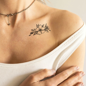  «Тимчасове тату Tattooshka Графічні квіти (WM-425)», бренда Tattooshka - фото №3 - миниатюра