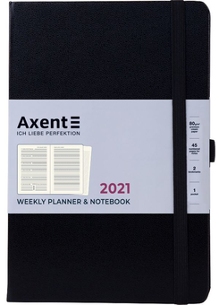  «Еженедельник Axent Prime Strong 2021 A5 Черный (8507-21-01-a)», бренда Axent - фото №1 - миниатюра