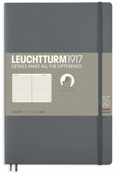  «Блокнот Leuchtturm1917 Paperback Линия Антрацит (358326)», бренда Leuchtturm1917 - фото №1 - миниатюра
