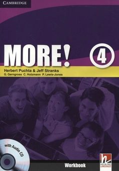 Паперова книга «More! Level 4. Workbook (+ CD-ROM)», авторів Герберт Пухта, Джефф Стренкс, Ґюнтер Ґернґросс, Крістіан Хольцманн, Пітер Льюїс-Джонс - фото №1 - мініатюра