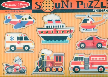 «Звуковой пазл Melissa & Doug Машинки (MD725)», бренда Melissa & Doug - фото №2 - миниатюра