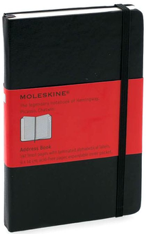  «Записная книжка Moleskine с индексом Черная (QP064F#978-88-8370-165-8)», бренда Moleskine - фото №1 - миниатюра