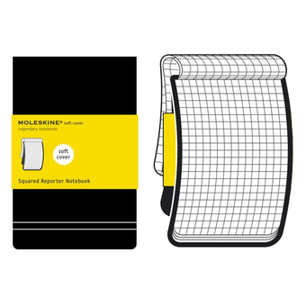  «Записная книжка репортера Moleskine в клетку Черная (QP817F)», бренда Moleskine - фото №5 - миниатюра