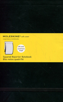  «Записная книжка репортера Moleskine в клетку Черная (QP817F)», бренда Moleskine - фото №2 - миниатюра