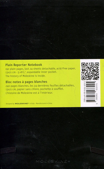  «Записная книжка репортера Moleskine нелинованная Черная (QP818F)», бренда Moleskine - фото №3 - миниатюра