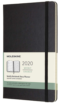  «Еженедельник Moleskine на 2020 год Черный (DHB12WN3Y20)», бренда Moleskine - фото №1 - миниатюра
