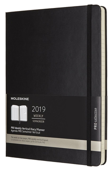 «Еженедельник вертикальный Moleskine Pro на 2019 год черный (DHB12PRO4Y19)», бренда Moleskine - фото №1 - миниатюра