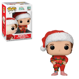  «Коллекционная фигурка Funko POP! The Santa Clause Санта с гирляндой (42601)», бренда Funko Pop - фото №2 - миниатюра